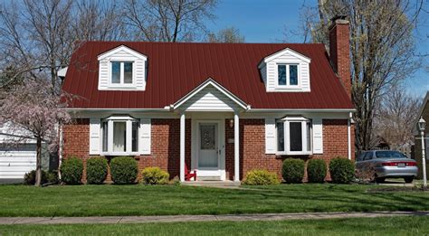 brick house with red metal roof|roof colors for brick house.